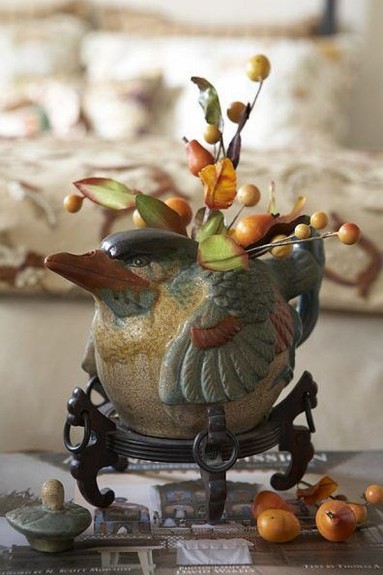 Ceramiczny jesienny zimorodek...