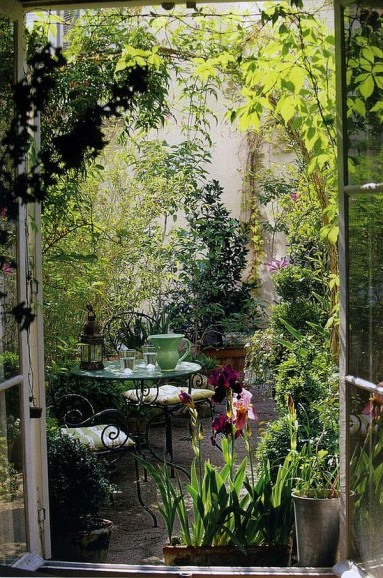 Małe podwórko i mnóstwo zieleni...