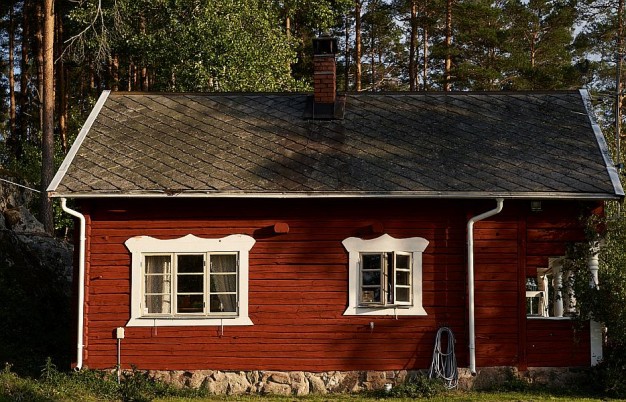 Zawsze fascynował nas ten kolor szwedzkich domków...