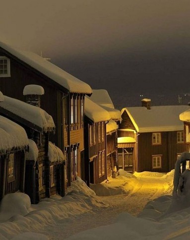 Norweskie zabytkowe miasteczko górnicze...